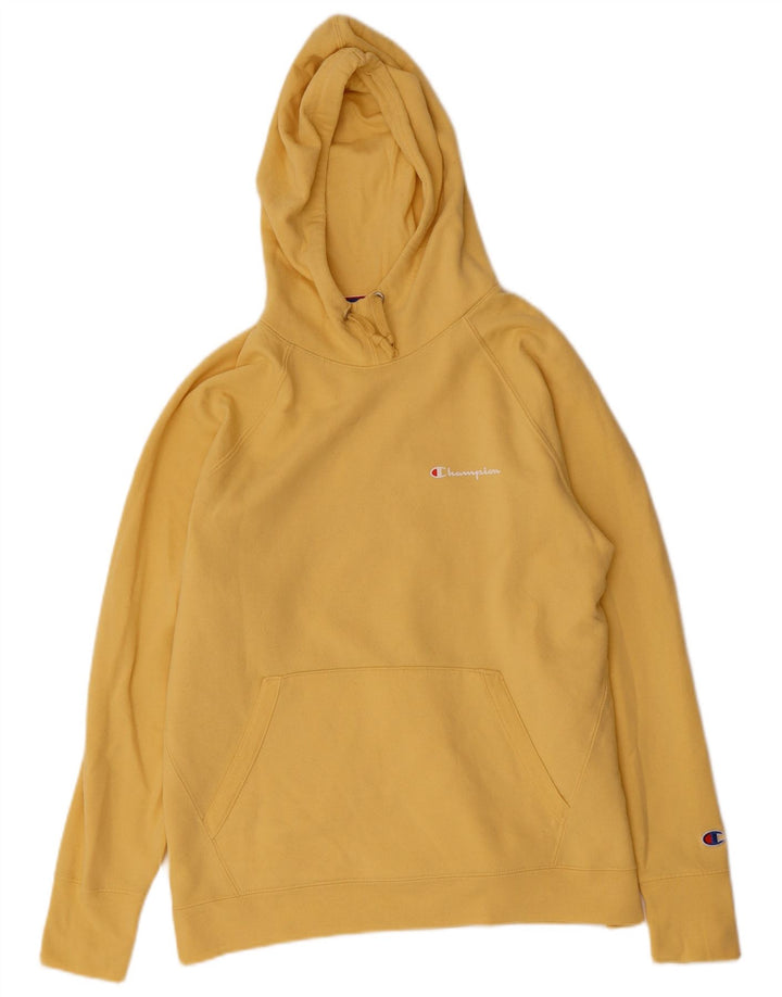 CHAMPION Suéter masculino com capuz grande amarelo