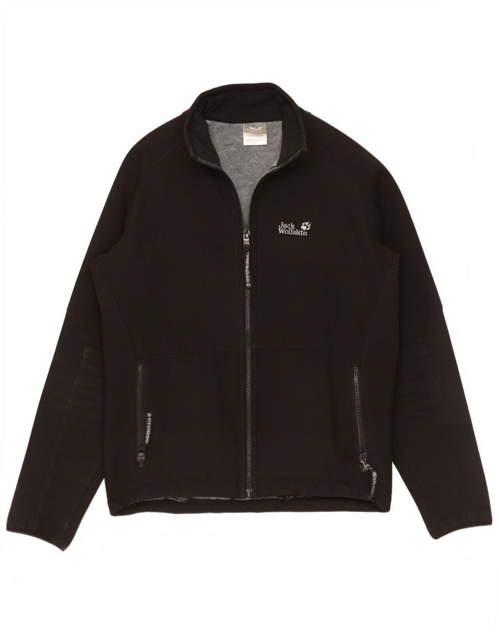 Jaqueta bomber feminina Jack Wolfskin Reino Unido 36/38 poliéster preto médio