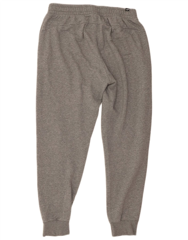 Calça de treino masculina PUMA joggers grande algodão cinza