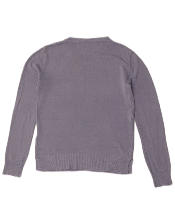 Suéter feminino Marks & Spencer com gola redonda Reino Unido 6 XS azul acrílico