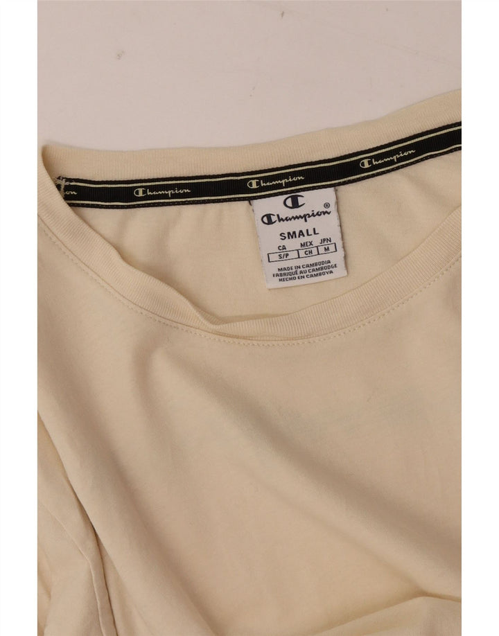 Champion feminino gráfico top manga comprida UK 10 pequeno off white