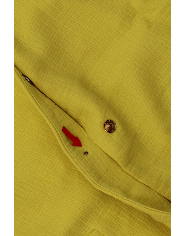 Zara Womens Blazer Jacket UK 14 Médio Algodão Amarelo