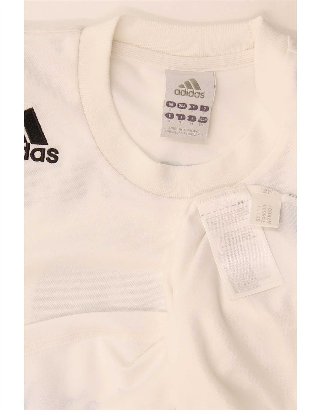 Adidas Mens Graphic T-Shirt Top Pequeno Poliéster Branco