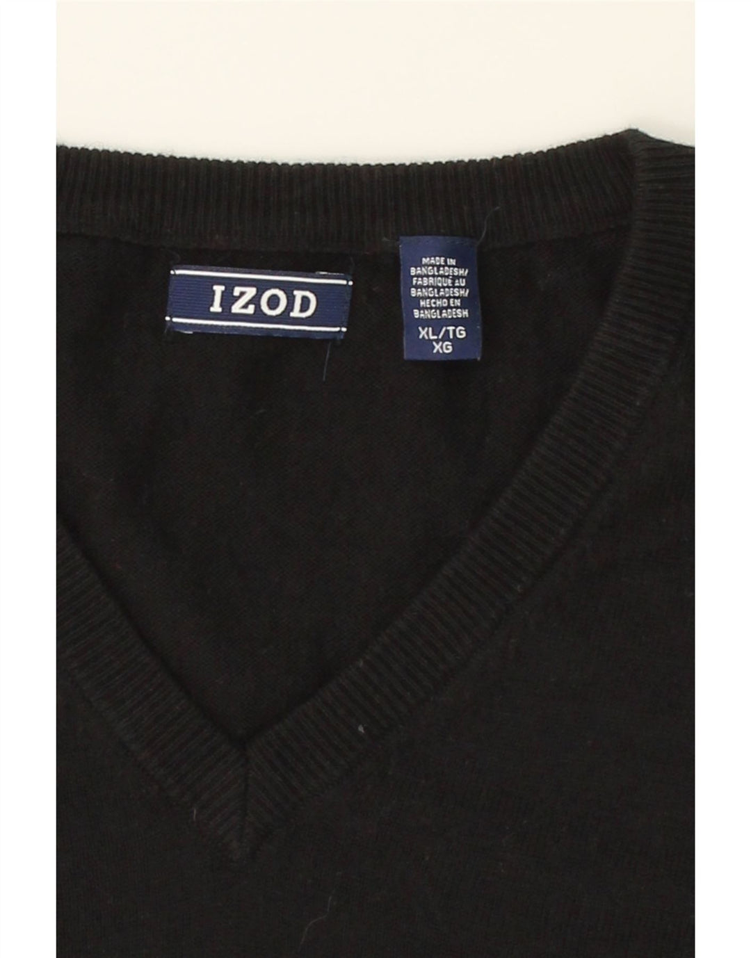 IZOD Mens Vest Tank Top XL Black Cotton Vintage Izod and Second-Hand Izod from Messina Hembry 