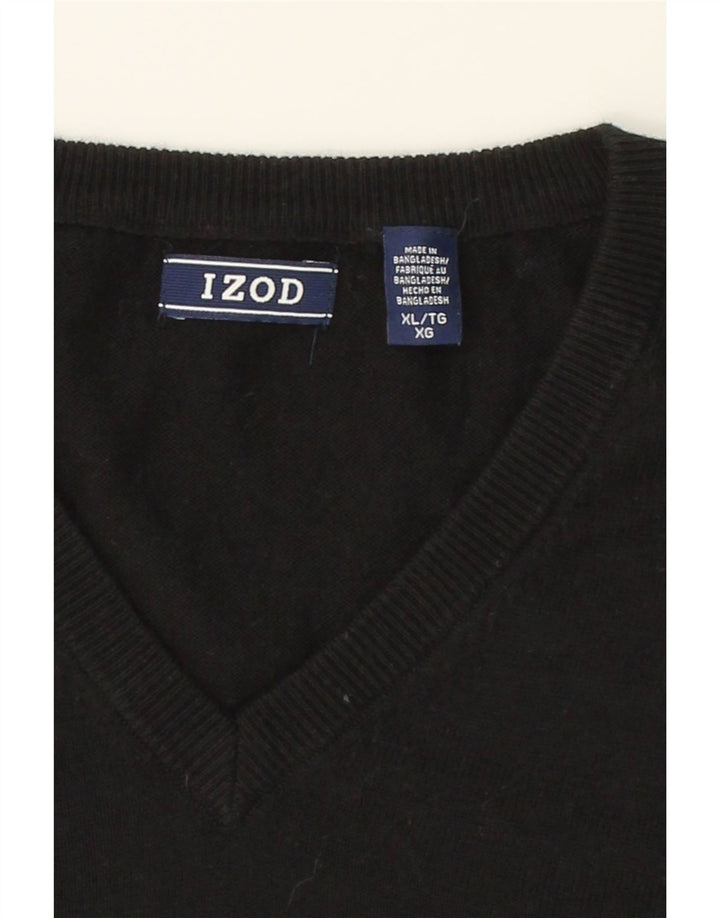 IZOD Mens Vest Tank Top XL Black Cotton Vintage Izod and Second-Hand Izod from Messina Hembry 