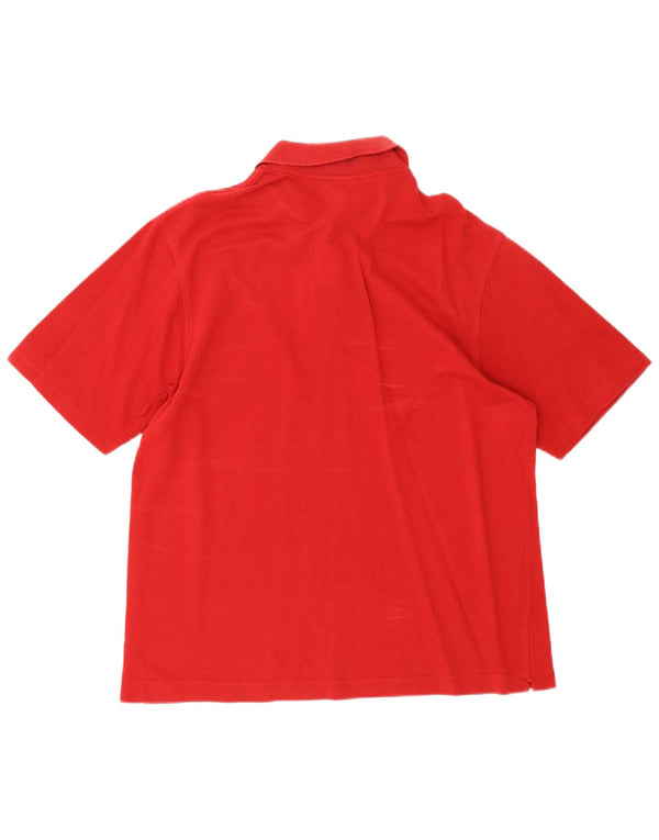 Camisa polo masculina Lacoste tamanho 5 grande algodão vermelho
