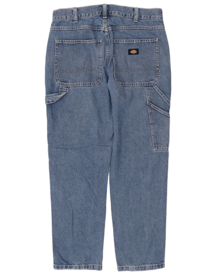 DICKIES Mens Cargo Tapered Jeans W32 L30 Azul Algodão