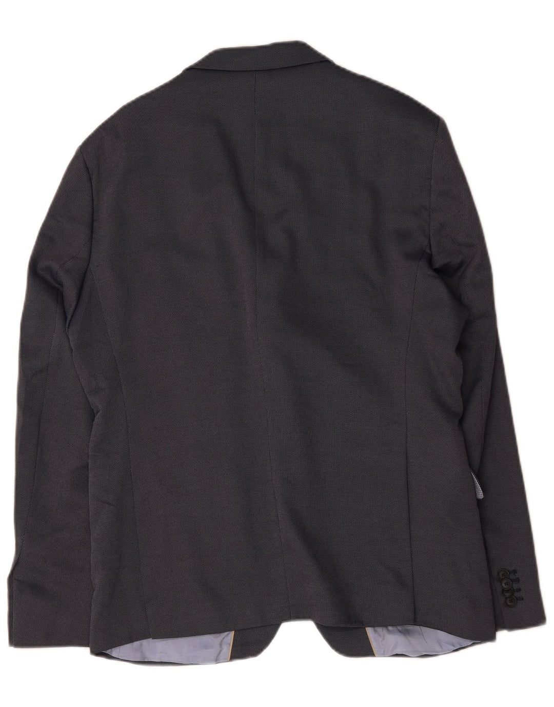 Jaqueta blazer masculina Zara com 2 botões EU 54 XL azul marinho poliéster