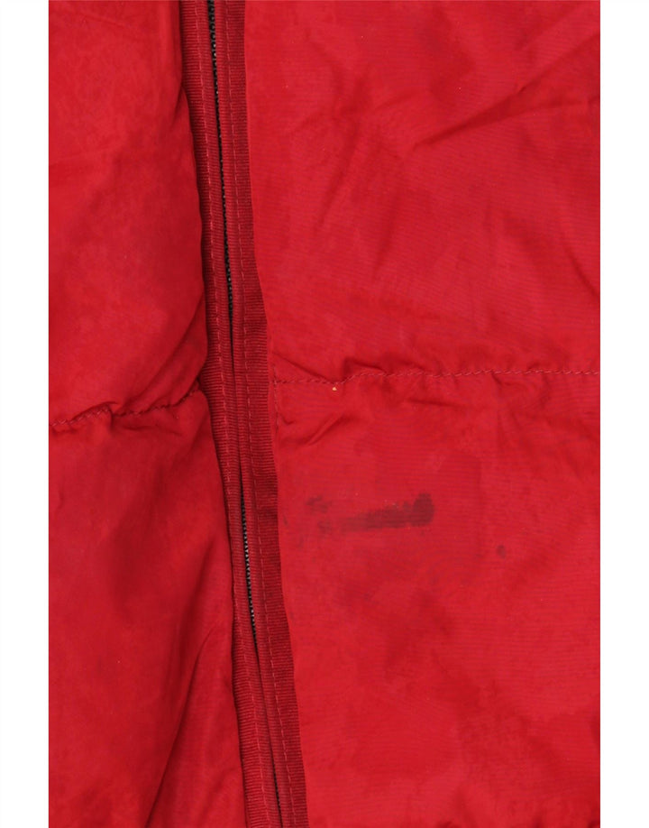 Jaqueta acolchoada masculina ZARA UK 40 grande poliéster vermelho