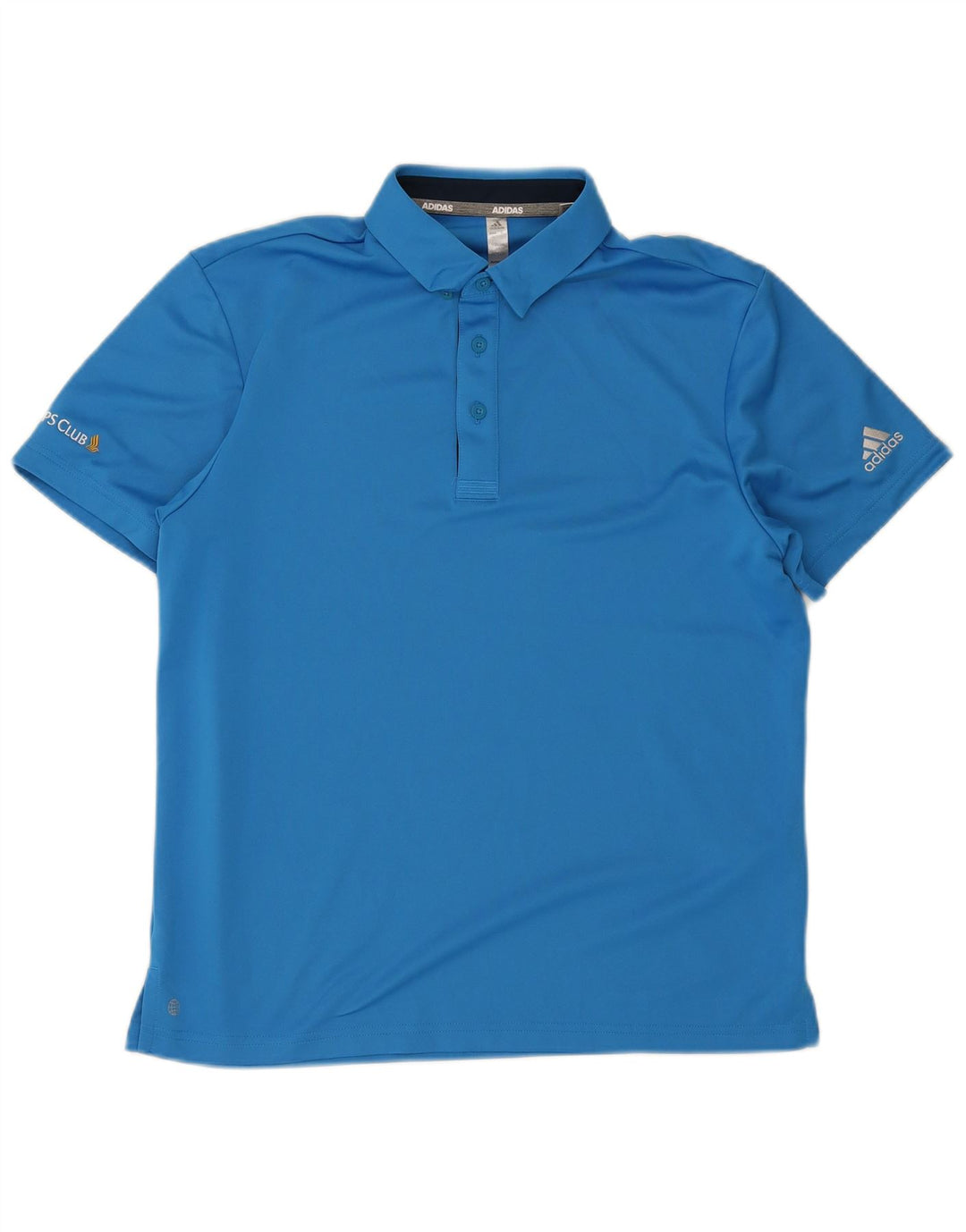 Camisa polo masculina Adidas grande poliéster azul