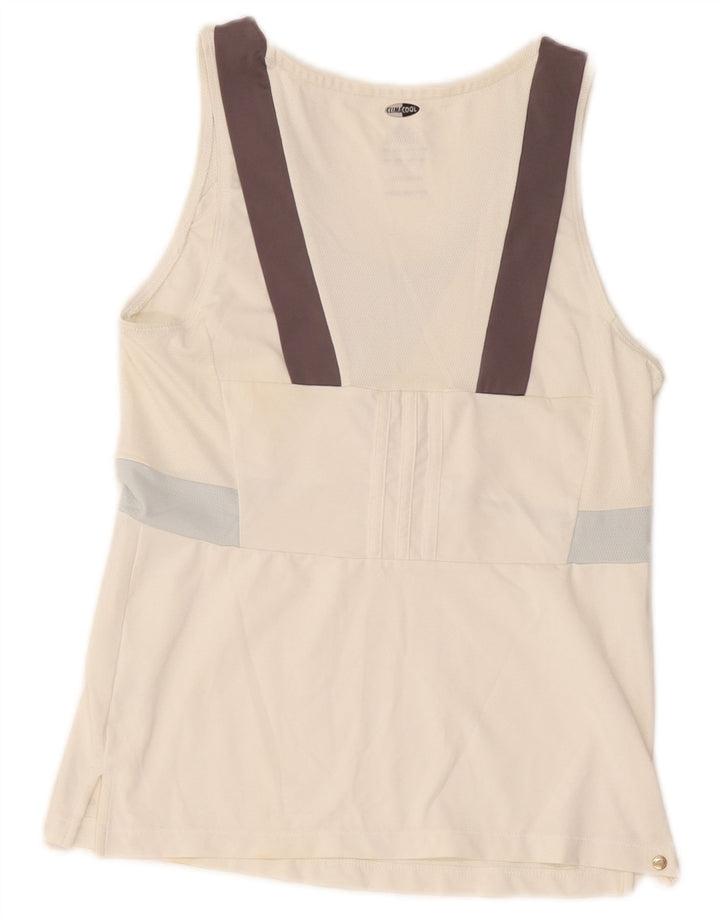 Adidas Womens Climacool Vest Top UK 16 Grande Bloco de cores branco