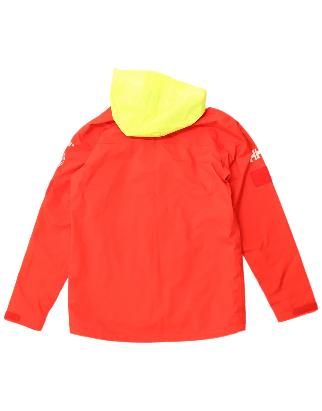 Jaqueta de chuva masculina HELLY HANSEN com capuz gráfico Reino Unido 36 pequeno bloco colorido vermelho