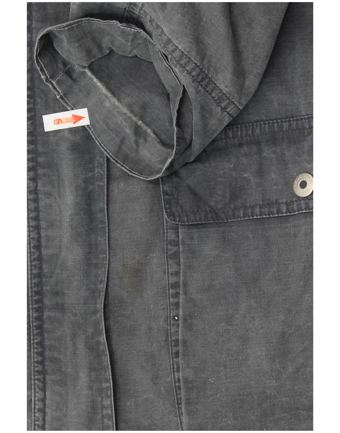 Jaqueta utilitária feminina com capuz TRUSSARDI IT 44 algodão cinza médio