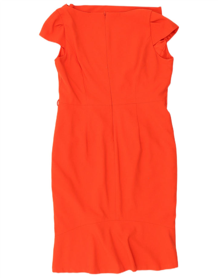 Próximo Vestido feminino com bainha UK 14 poliéster vermelho médio