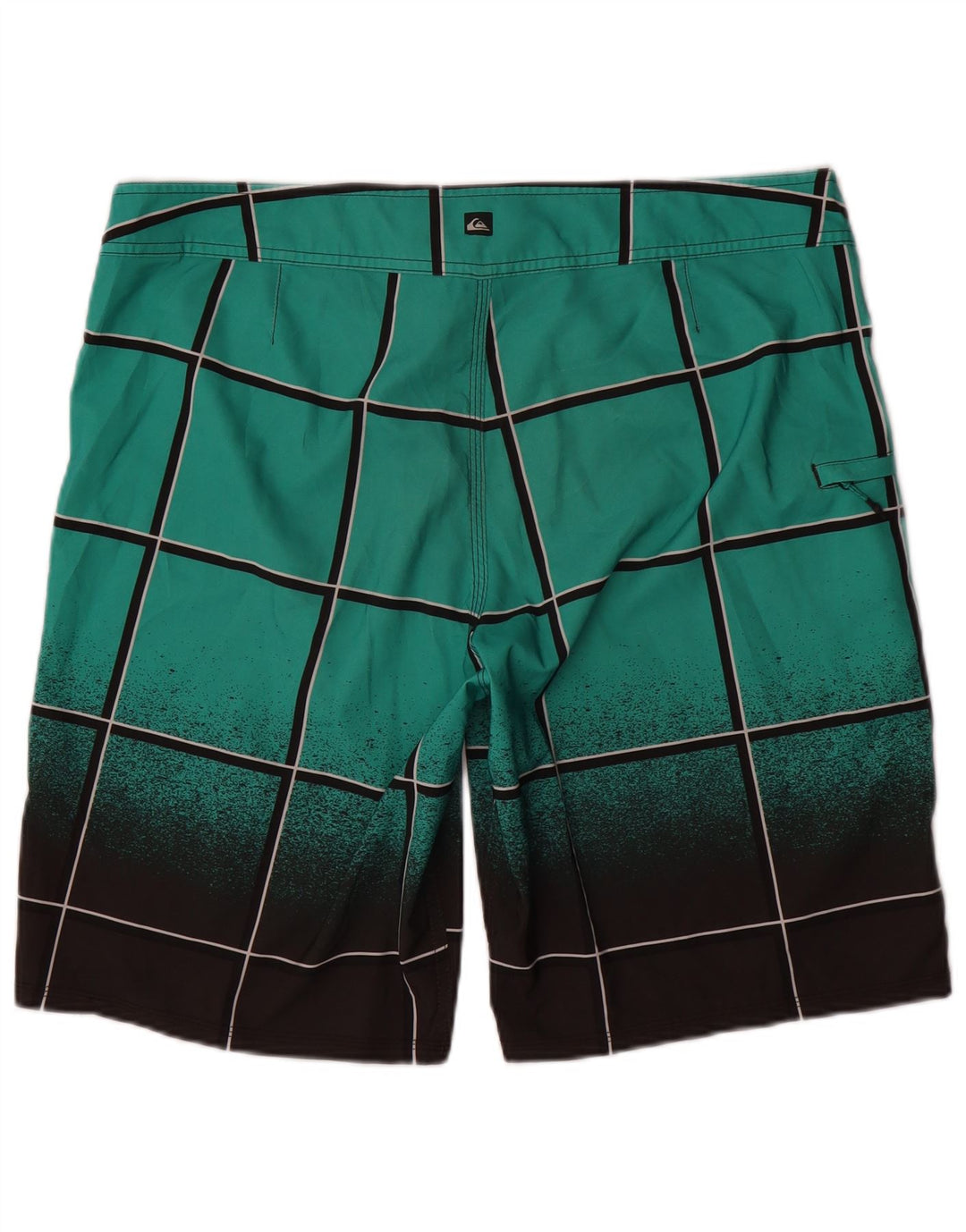Shorts de natação masculino Quiksilver grande poliéster xadrez azul