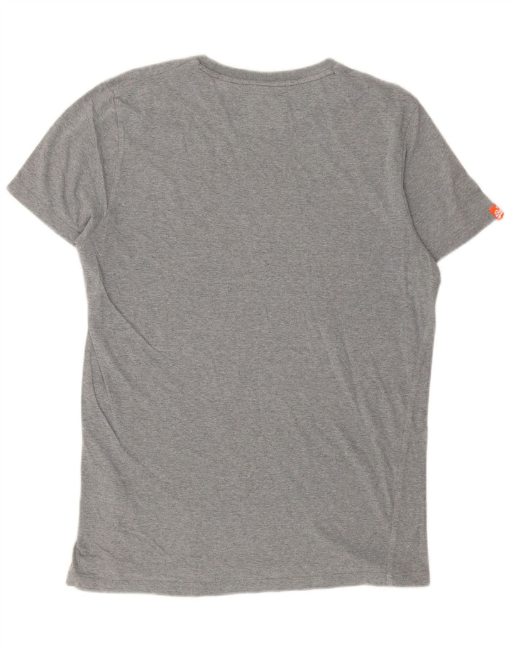 Camiseta masculina SUPERDRY grande algodão cinza