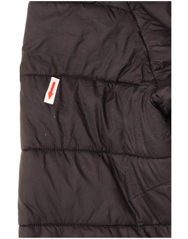 Jaqueta acolchoada com capuz feminina Barbour UK 14 grande poliamida preta