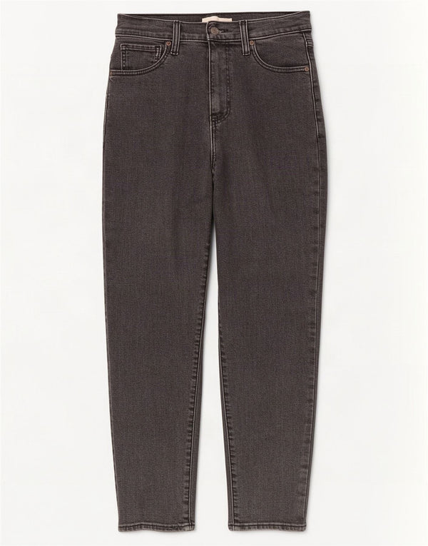 Calça jeans feminina Levi's cintura alta cônica W29 L27 algodão cinza