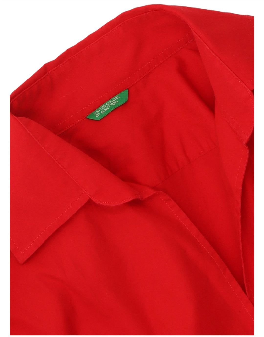 Blusa Camisa Feminina Benetton UK 12 Médio Vermelho