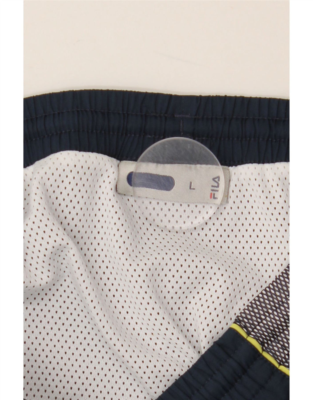 Shorts esportivos gráficos masculinos FILA grandes azul marinho