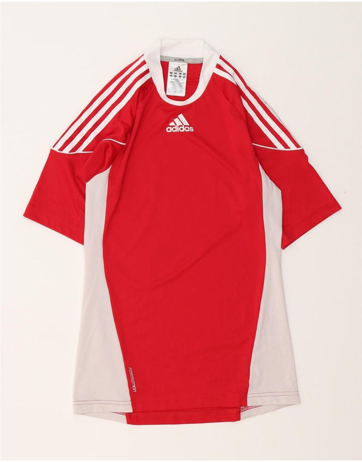 Adidas Mens Climacool Camiseta Top XS Vermelho Colorblock Poliéster