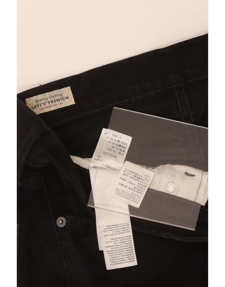 Levi's Mens Slim Jeans W32 L30 Algodão Preto