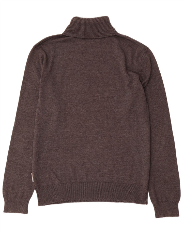 Suéter masculino French Connection com gola redonda, algodão marrom grande