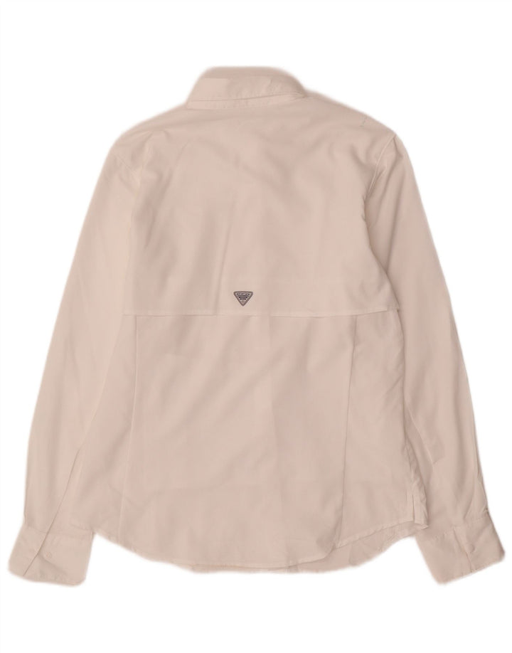 Camisa Columbia Feminina Oversized UK 10 Pequena Branca