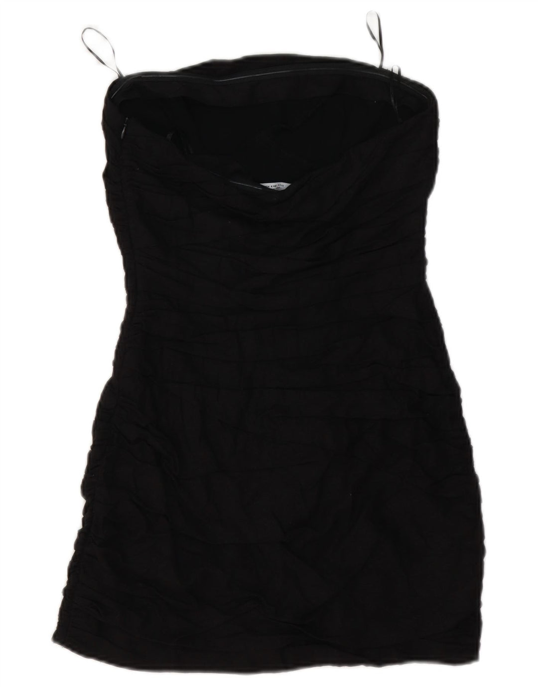 Zara Mini vestido sem alças feminino Reino Unido 8 pequeno linho preto