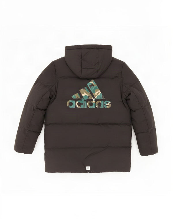 Casaco acolchoado gráfico com capuz Adidas Boys Manchester United 11-12 anos preto