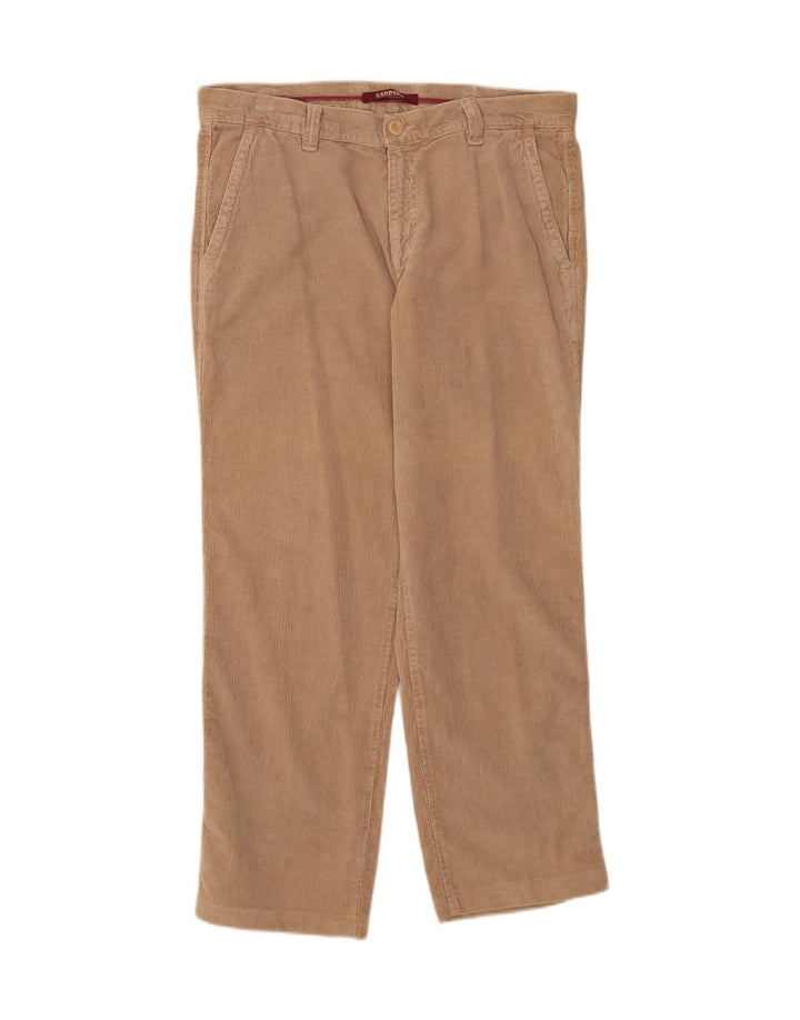 CARRERA Mens Straight Corduroy Trousers W36 L28 Beige Cotton Vintage Carrera and Second-Hand Carrera from Messina Hembry 
