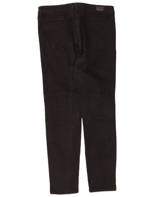 Hobbs Calça Jeans Feminina Slim UK 16 Grande W36 L30 Algodão Preto