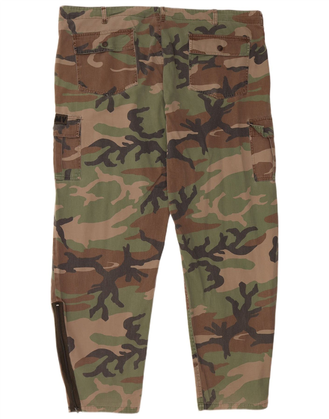 Calça cargo masculina slim VINTAGE W44 L32 algodão camuflado marrom