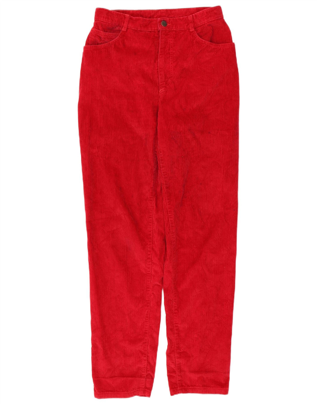 Calça feminina de veludo cotelê BENETTON W29 L32 algodão vermelho