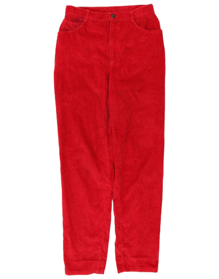 Calça feminina de veludo cotelê BENETTON W29 L32 algodão vermelho