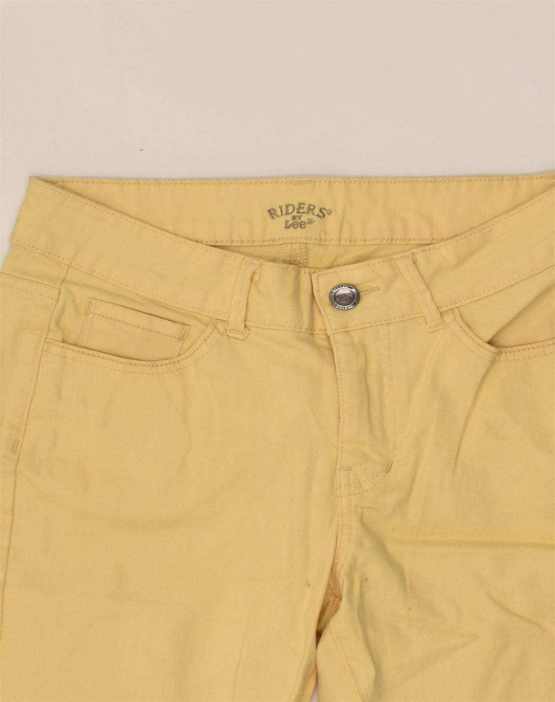 LEE Womens Straight Cropped Trousers US 6 Medium W28 Yellow Cotton | Vintage Lee | Thrift | Second-Hand Lee | Used Clothing | Messina Hembry 