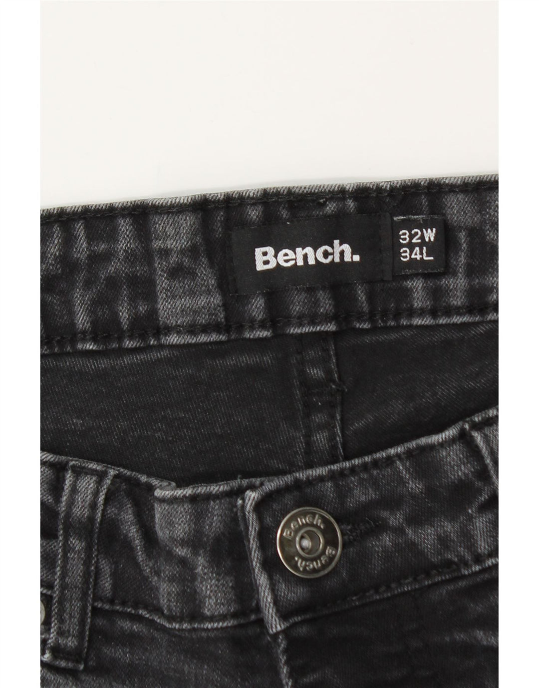 Banco Masculino Slim Jeans W32 L32 Algodão Preto