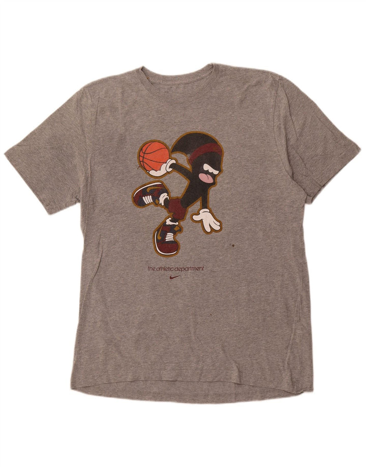 Camiseta masculina NIKE Standard Fit Graphic Top XL cinza algodão