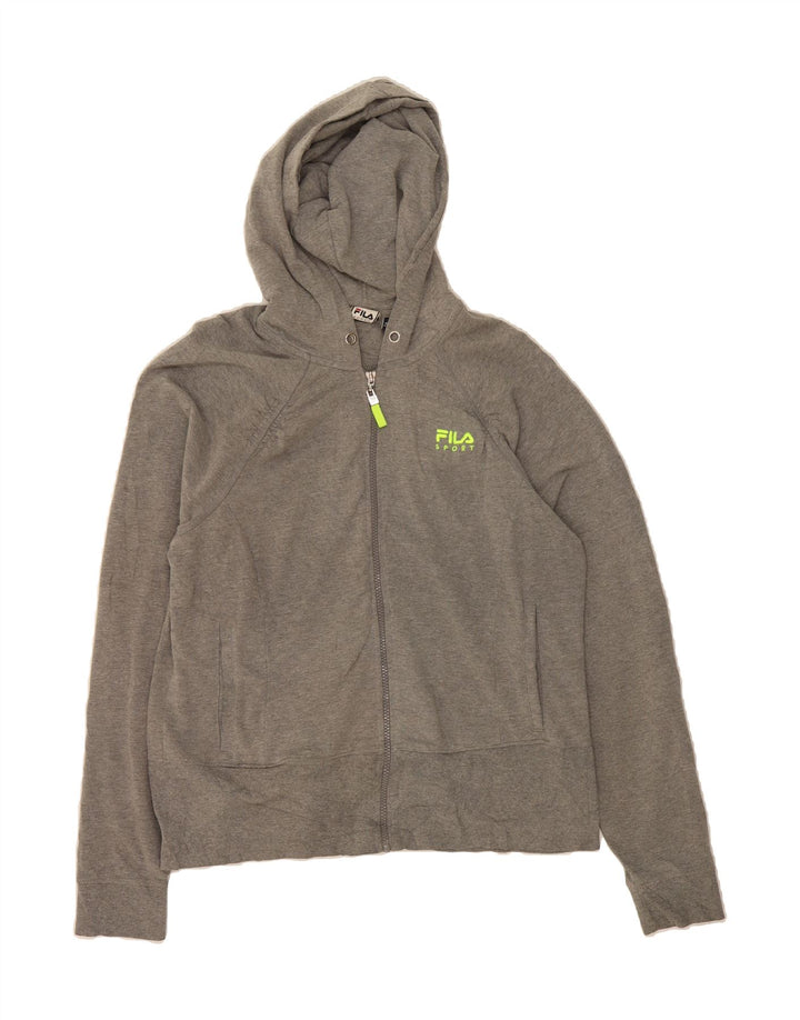 FILA Womens Zip Hoodie Sweater UK 18 XL Grey Cotton Vintage Fila and Second-Hand Fila from Messina Hembry 