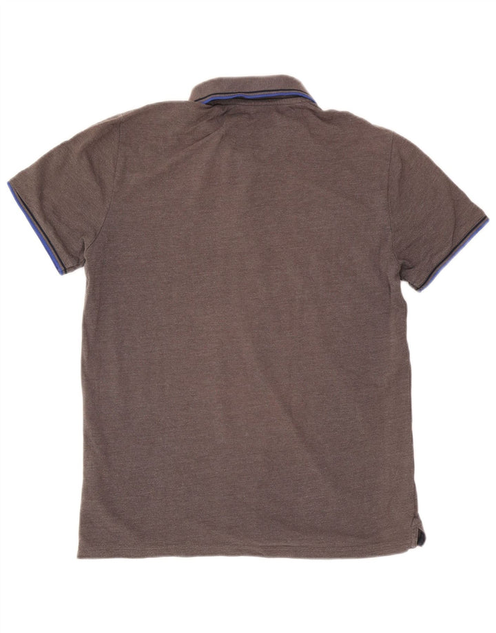 Camisa polo masculina Champion cinza médio listrado algodão