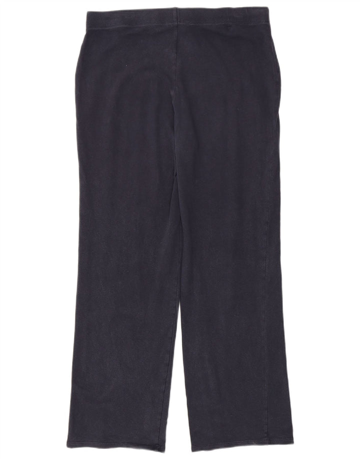 Calça de treino feminina MARKS & SPENCER Reino Unido 14 grande algodão azul marinho