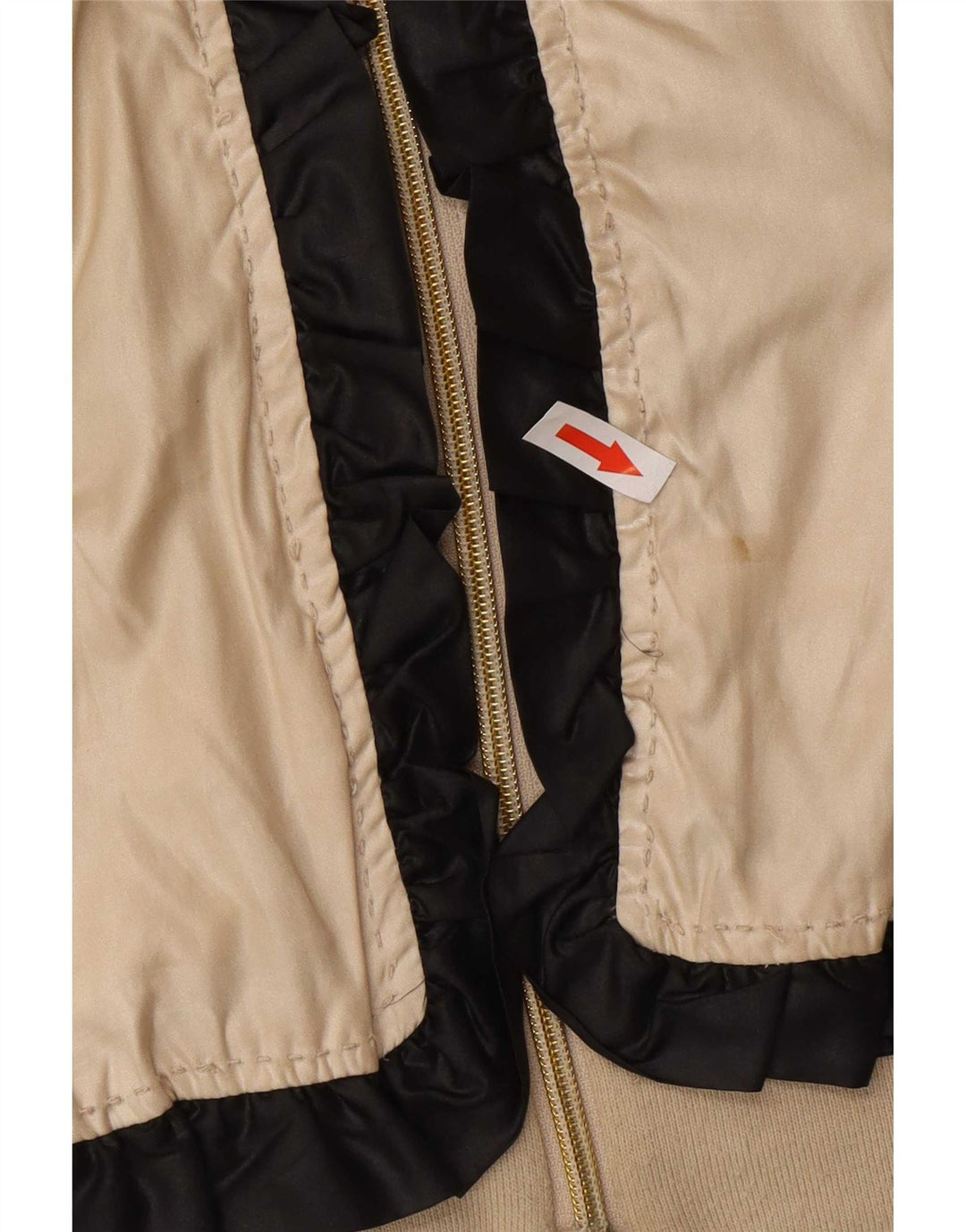 Jaqueta bomber feminina Moschino UK 14 grande poliéster colorblock dourado
