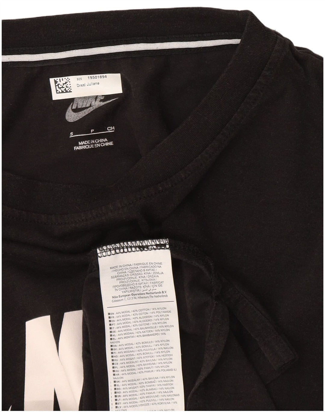 Camiseta Nike Masculina Graphic Top Pequeno Modal Preto