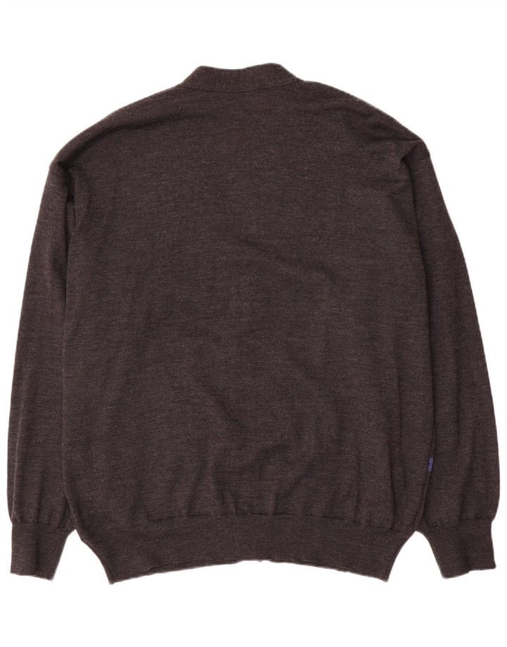 Suéter cardigã masculino DALMINE IT 54 XL cinza Argyle/lã diamante