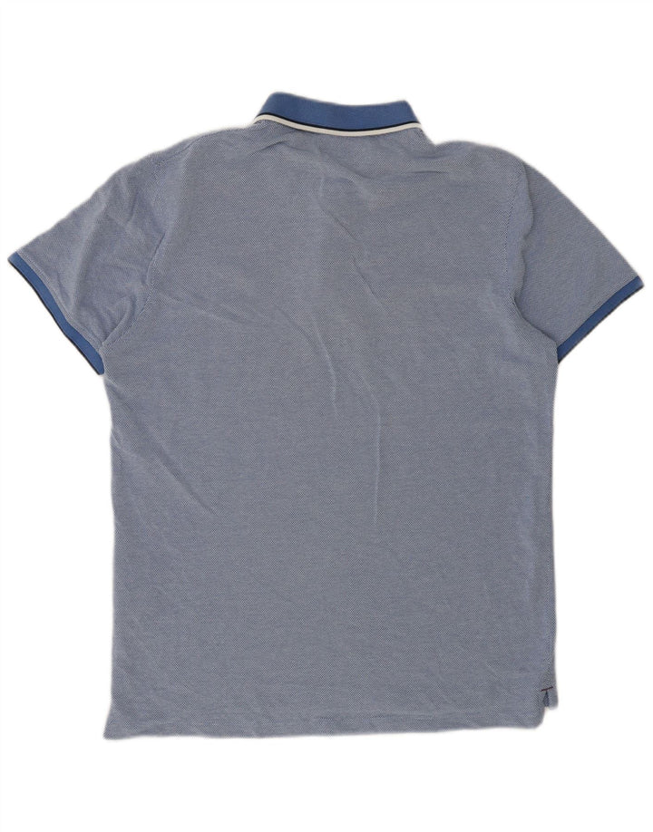 Camisa polo masculina Jack & Jones de algodão azul médio