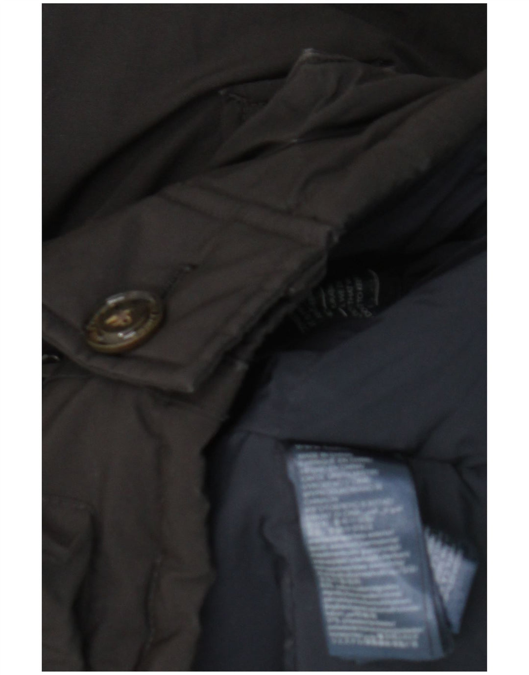 Jaqueta masculina acolchoada com capuz Tommy Hilfiger Reino Unido 38 algodão preto médio