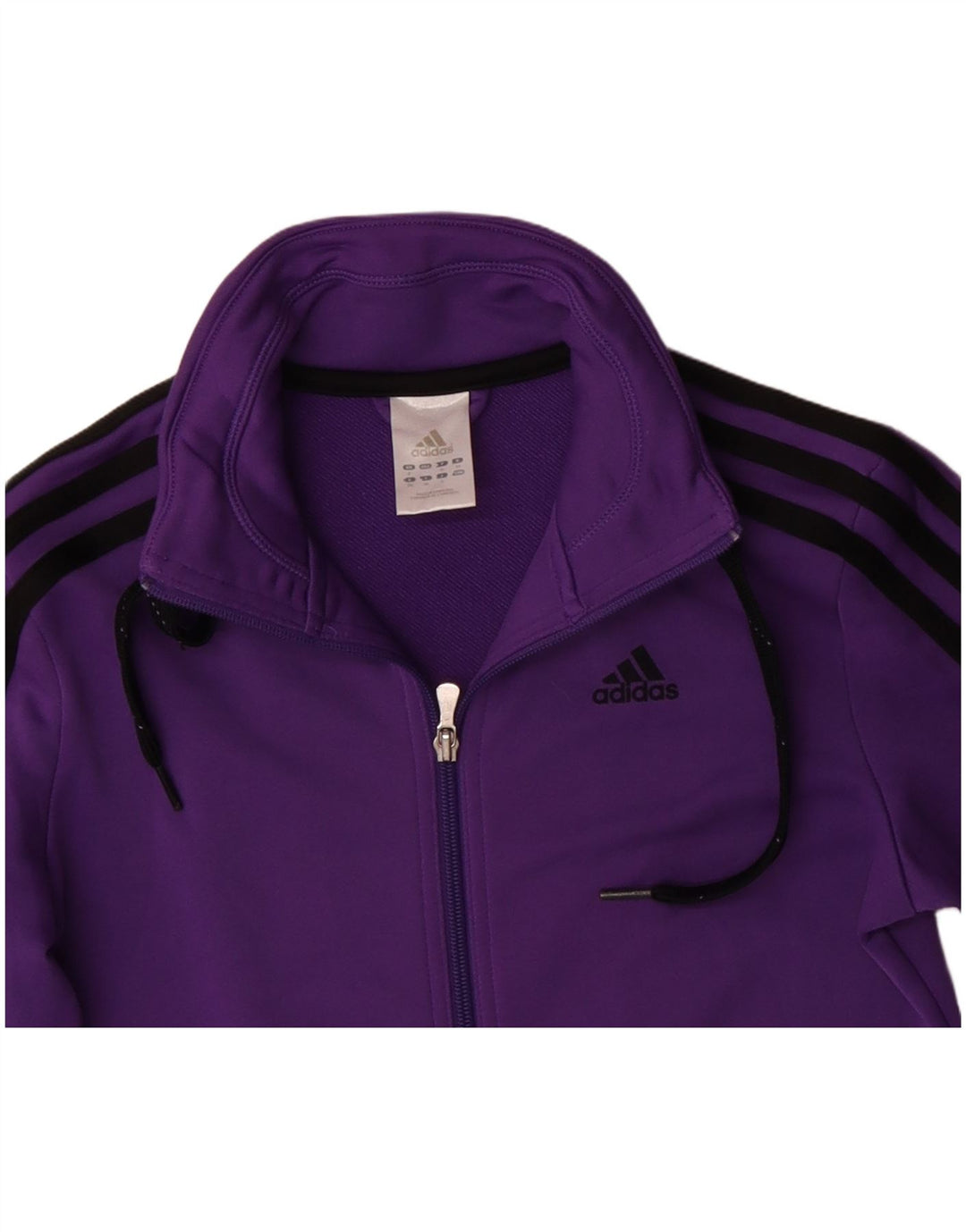 ADIDAS Womens Tracksuit Top Jacket UK 10 Pequeno Roxo Poliéster