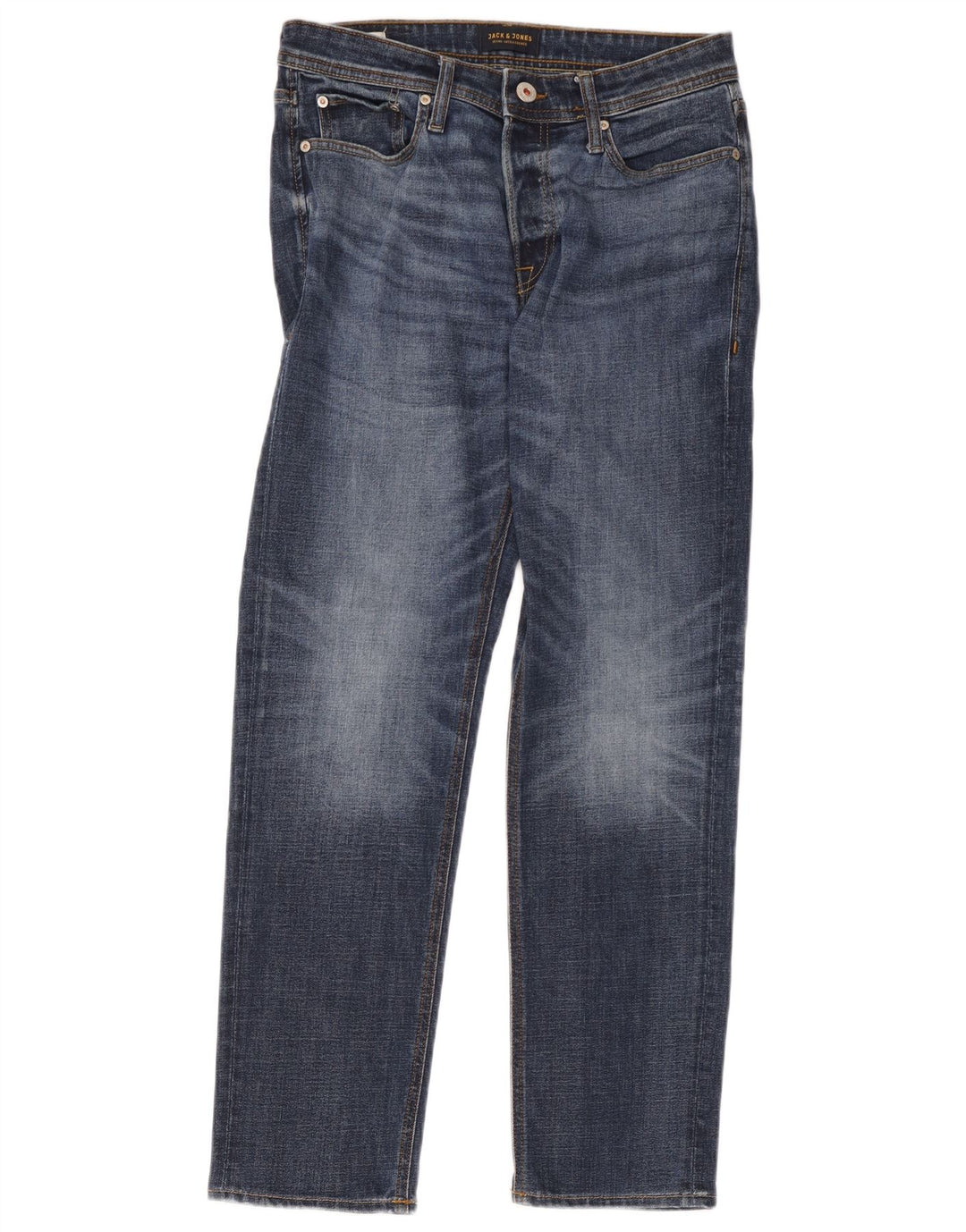 Jeans retos masculinos Jack & Jones W30 L32 algodão azul