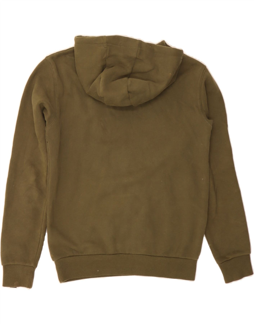 ELLESSE Womens Graphic Hoodie Jumper UK 4 XS Khaki Cotton Vintage Ellesse and Second-Hand Ellesse from Messina Hembry 