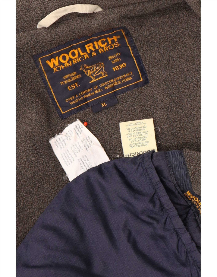 Jaqueta corta-vento masculina Woolrich UK 42 XL bege nylon